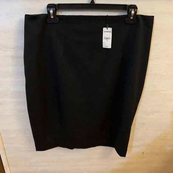 NWT- Express Fully Lined Black Pencil Skirt - Picture 3 of 8